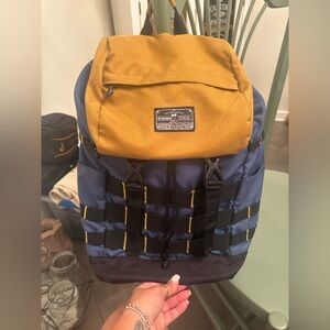 Outdoor Products Backpack Navy Mustard Laptop Travel Hiking School